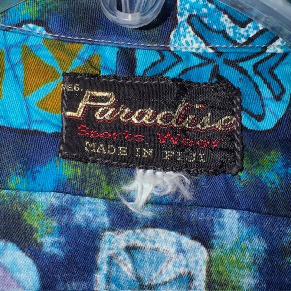 Vintage Paradise Sportwears Polynesian Fiji Tiki Shirt - Picture 4 of 4